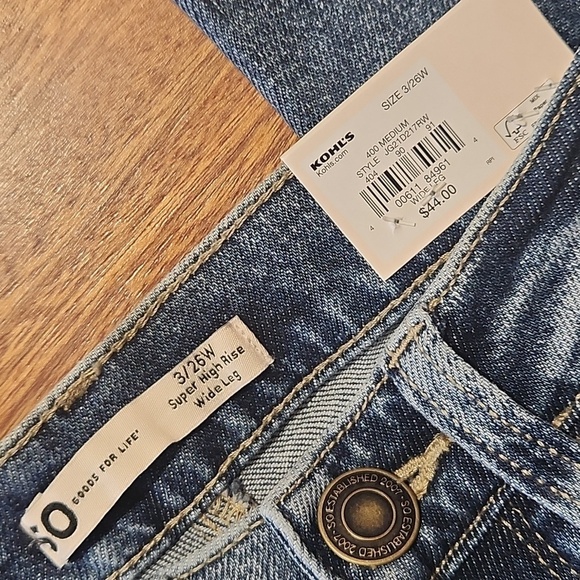 S O Goods for life blue jeans 3/26W JUNIOR - Picture 5 of 11